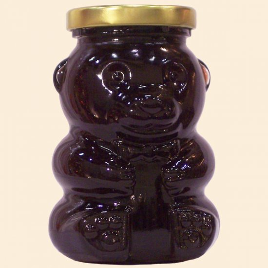 Wild Huckleberry Honey Glass Bear 12 oz. (case of 12) - Click Image to Close