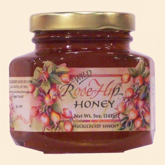Wild Rosehip Honey 5 oz. (case of 12) - Click Image to Close