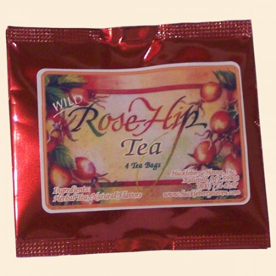 Wild Rosehip Tea Pouch 4 bags (case of 12) - Click Image to Close