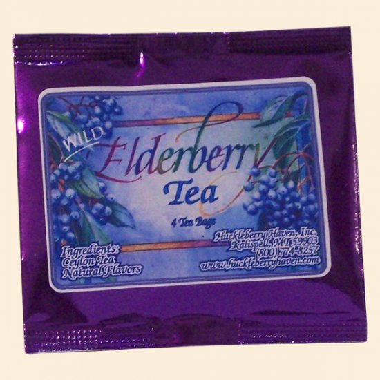 Wild Elderberry Tea Pouch 4 bags (case of 12) - Click Image to Close