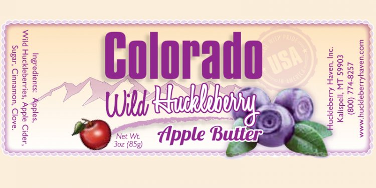 Wild Huckleberry Apple Butter Name Drop (case of 12) - Click Image to Close