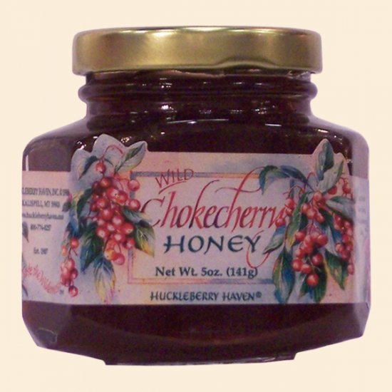 Wild Chokecherry Honey 5 oz. (case of 12) - Click Image to Close