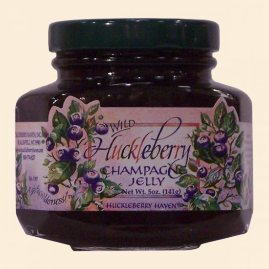 Wild Huckleberry Champagne Jelly 5 oz. (case of 12) - Click Image to Close