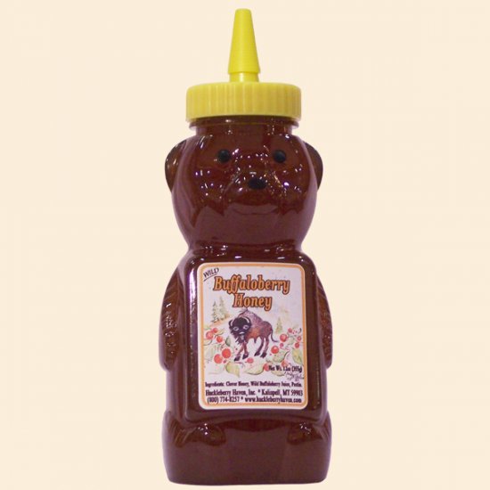 Wild Buffaloberry Honey Plastic Squeeze Bear 12oz. case of 12 - Click Image to Close