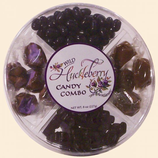 Wild Huckleberry Candy Combo 8 oz. (case of 12) - Click Image to Close