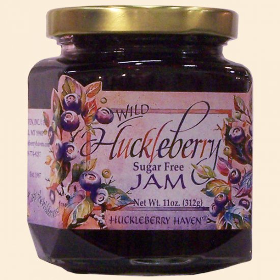 Sugar Free Wild Huckleberry Jam 11 oz. (case of 12) - Click Image to Close
