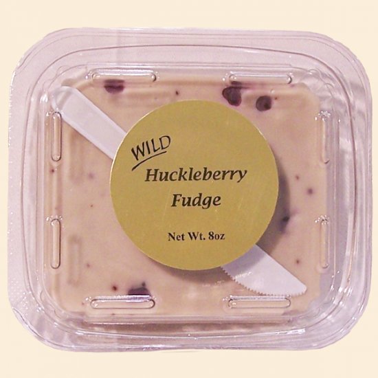 Wild Huckleberry Vanilla Fudge 8 oz. (case of 12) - Click Image to Close