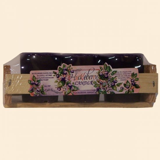 Gift Pack: 3 Huckleberry Votive Candles (case of 12) - Click Image to Close