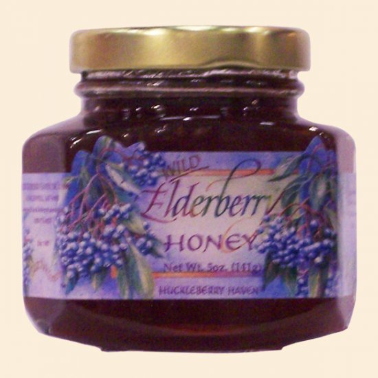 Wild Elderberry Honey 5 oz. (case of 12) - Click Image to Close