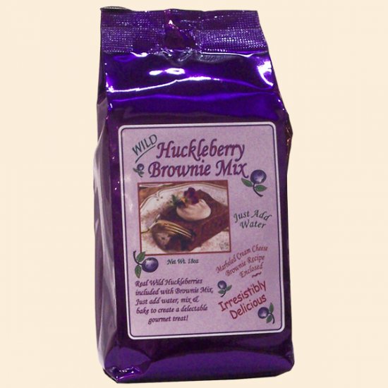 Wild Huckleberry Brownie Mix 18 oz. (case of 12) - Click Image to Close