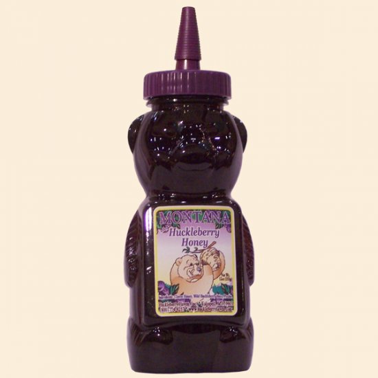 Wild Huckleberry Honey Plastic Squeeze Bear 12oz. case of 12 - Click Image to Close