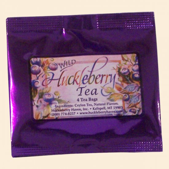 Wild Huckleberry Tea Pouch 4 bags (case of 12) - Click Image to Close
