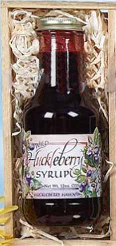 Wild Huckleberry Syrup - Round Bottle 12 oz. (case of 12) - Click Image to Close